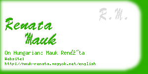 renata mauk business card